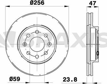 Braxis AE0775 - Спирачен диск vvparts.bg