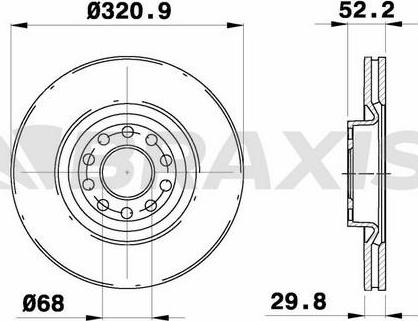 Braxis AE0771 - Спирачен диск vvparts.bg