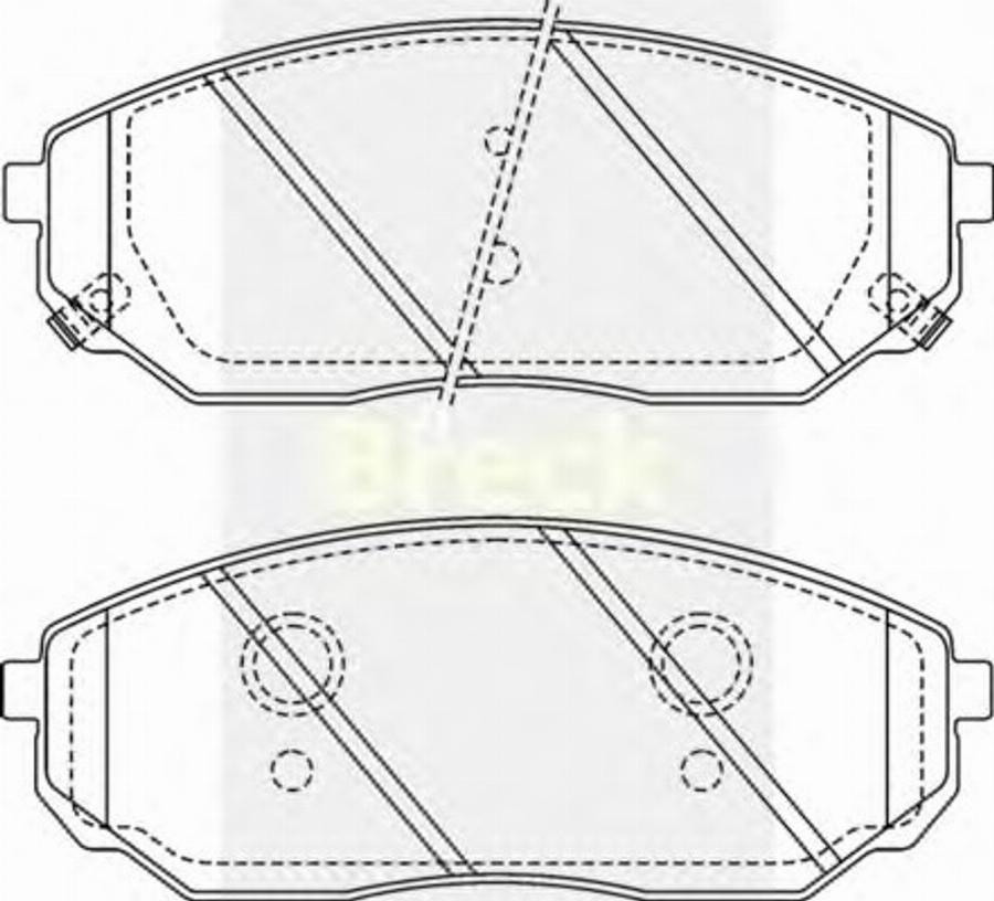 Breck 2409200C - Комплект спирачно феродо, дискови спирачки vvparts.bg