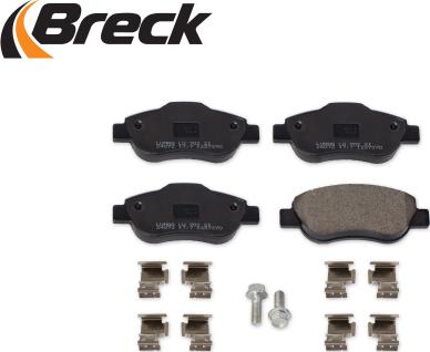 Breck 24072 00 702 00 - Комплект спирачно феродо, дискови спирачки vvparts.bg