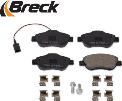 Breck 24072 00 702 10 - Комплект спирачно феродо, дискови спирачки vvparts.bg