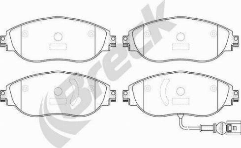 Breck 24738 00 701 10 - Комплект спирачно феродо, дискови спирачки vvparts.bg