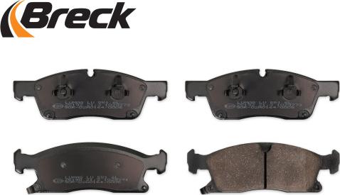 Breck 25190 00 551 00 - Комплект спирачно феродо, дискови спирачки vvparts.bg