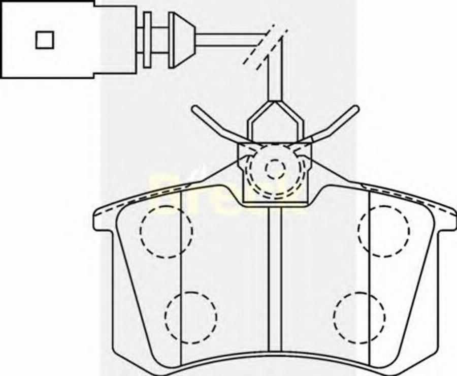 Breck 20961 10 W - Комплект спирачно феродо, дискови спирачки vvparts.bg