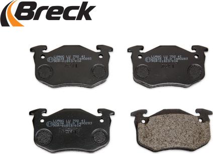 Breck 20634 00 702 00 - Комплект спирачно феродо, дискови спирачки vvparts.bg