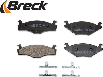 Breck 20887 00 702 00 - Комплект спирачно феродо, дискови спирачки vvparts.bg