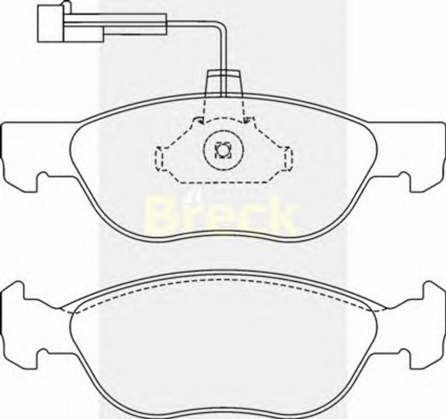 Breck 21927 00 W2 - Комплект спирачно феродо, дискови спирачки vvparts.bg