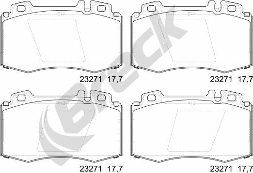 Breck 23271 00 552 20 - Комплект спирачно феродо, дискови спирачки vvparts.bg