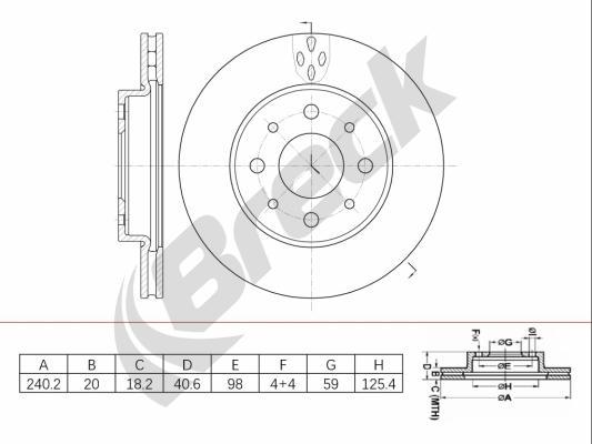 Breck BR 449 VA100 - Спирачен диск vvparts.bg