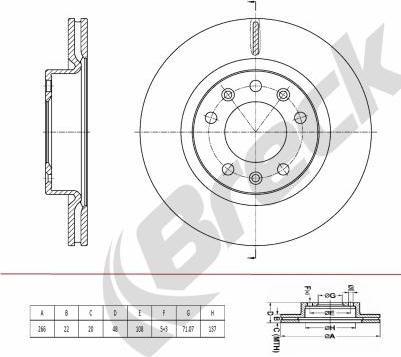 Breck BR 443 VA100 - Спирачен диск vvparts.bg