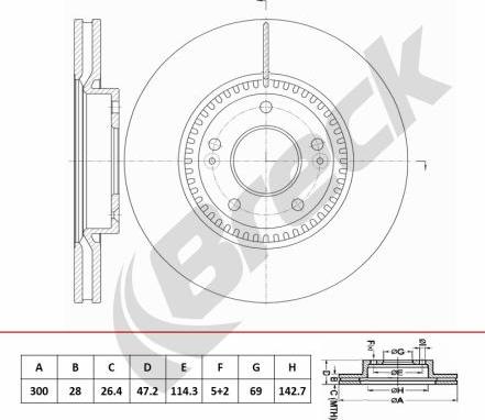 Breck BR 451 VA100 - Спирачен диск vvparts.bg