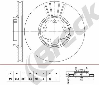 Breck BR 401 VA100 - Спирачен диск vvparts.bg