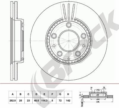 Breck BR 403 VA100 - Спирачен диск vvparts.bg