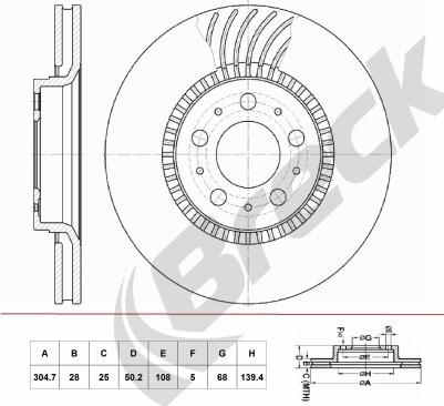 Breck BR 402 VA100 - Спирачен диск vvparts.bg