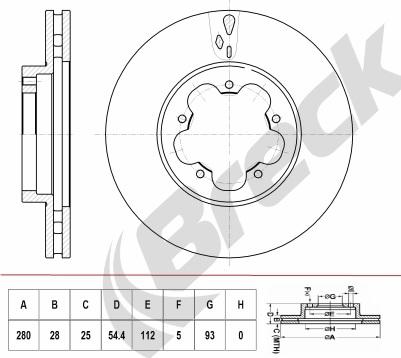 Breck BR 407 VA100 - Спирачен диск vvparts.bg