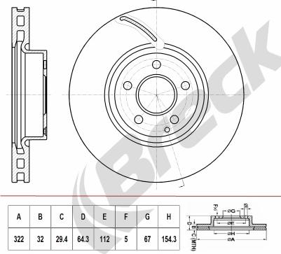 Breck BR 419 VH100 - Спирачен диск vvparts.bg