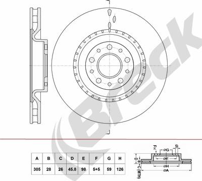 Breck BR 435 VA100 - Спирачен диск vvparts.bg