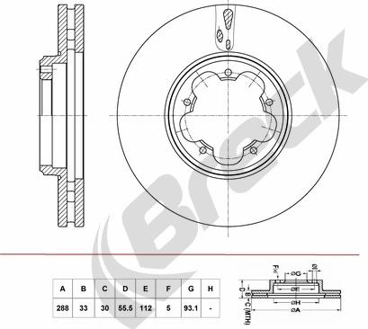 Breck BR 432 VA100 - Спирачен диск vvparts.bg