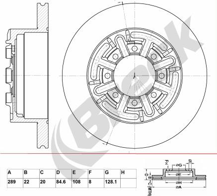 Breck BR 047 SA100 - Спирачен диск vvparts.bg