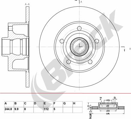 Breck BR 009 SA100 - Спирачен диск vvparts.bg