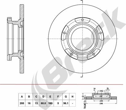 Breck BR 074 SA100 - Спирачен диск vvparts.bg