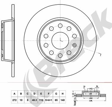 Breck BR 071 SA100 - Спирачен диск vvparts.bg