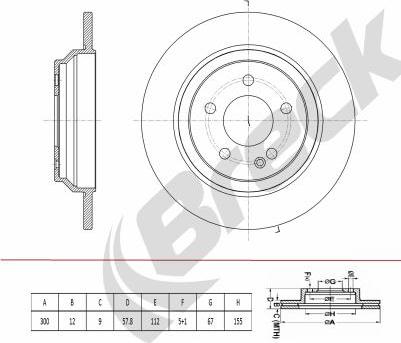 Breck BR 078 SA100 - Спирачен диск vvparts.bg