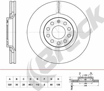 Breck BR 390 VA100 - Спирачен диск vvparts.bg