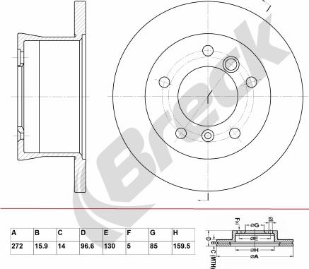 Breck BR 359 VA100 - Спирачен диск vvparts.bg