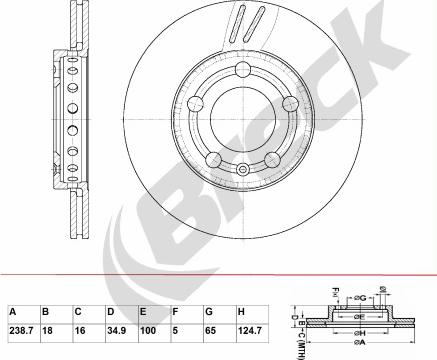 Breck BR 309 VA100 - Спирачен диск vvparts.bg