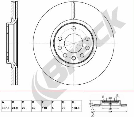 Breck BR 339 VA100 - Спирачен диск vvparts.bg