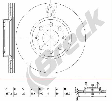 Breck BR 330 VA100 - Спирачен диск vvparts.bg