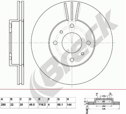 Breck BR 329 VA100 - Спирачен диск vvparts.bg