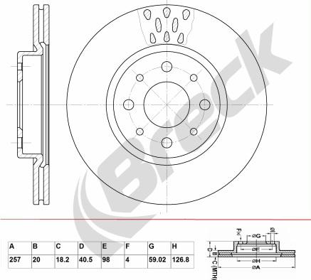 Breck BR 324 VA100 - Спирачен диск vvparts.bg