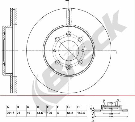 Breck BR 320 VA100 - Спирачен диск vvparts.bg