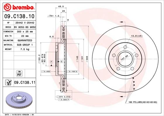 Breco BS 9052 - Спирачен диск vvparts.bg