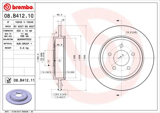 Breco BS 6037 - Спирачен диск vvparts.bg