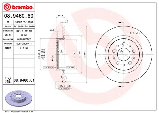 Breco BS 6079 - Спирачен диск vvparts.bg