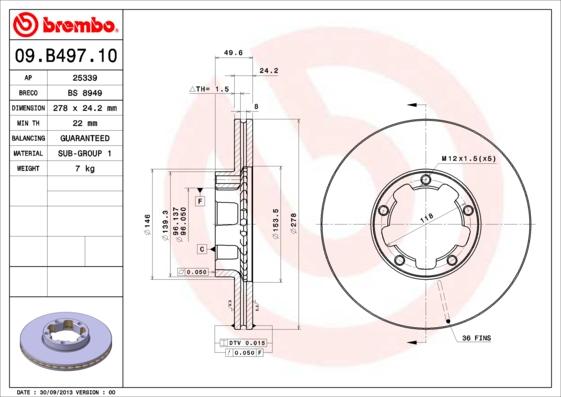 Breco BS 8949 - Спирачен диск vvparts.bg