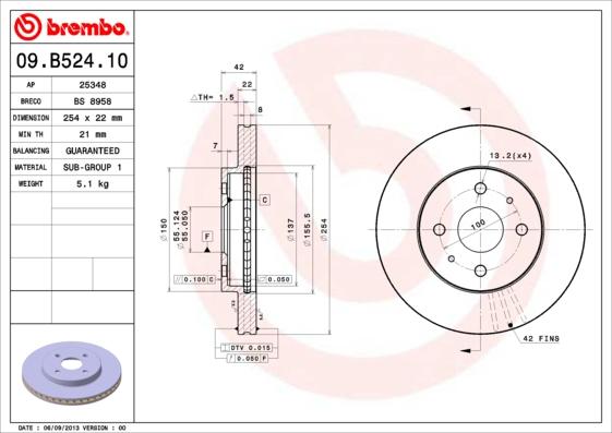 Breco BS 8958 - Спирачен диск vvparts.bg