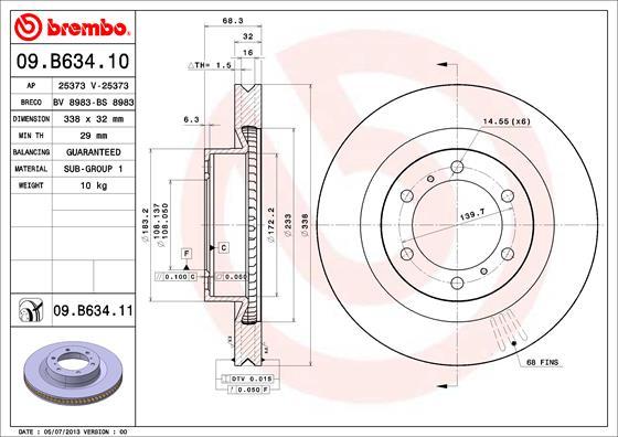 Breco BV 8983 - Спирачен диск vvparts.bg