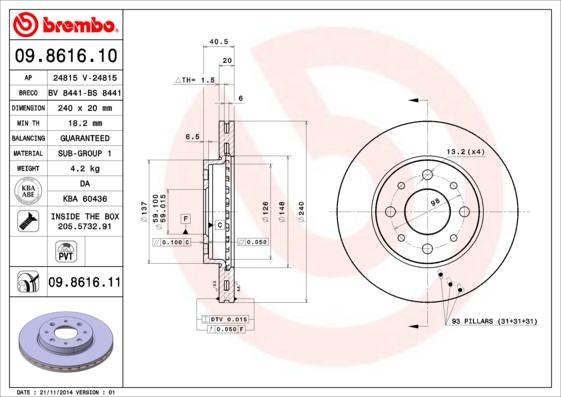 Breco BS 8441 - Спирачен диск vvparts.bg