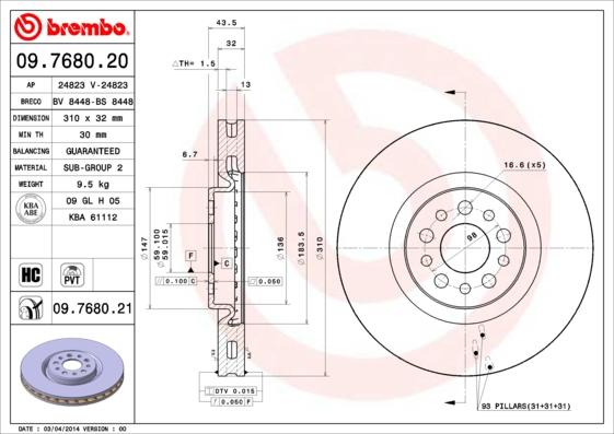 Breco BS 8448 - Спирачен диск vvparts.bg