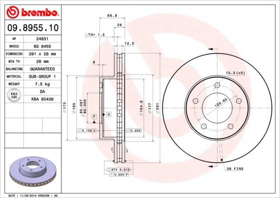 Breco BS 8455 - Спирачен диск vvparts.bg