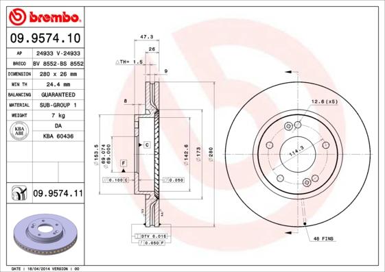 Breco BS 8552 - Спирачен диск vvparts.bg