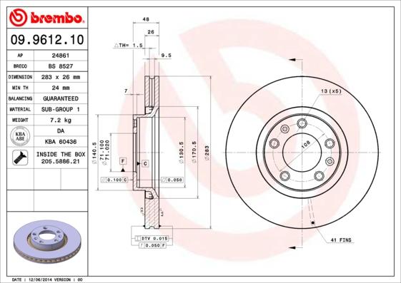 Breco BS 8527 - Спирачен диск vvparts.bg