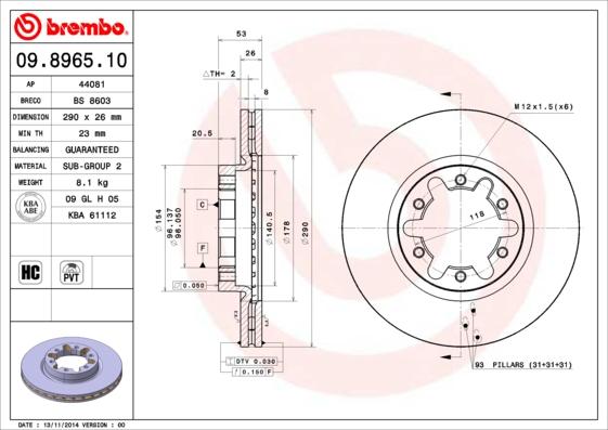 Breco BS 8603 - Спирачен диск vvparts.bg