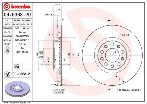 Breco BS 8615 - Спирачен диск vvparts.bg