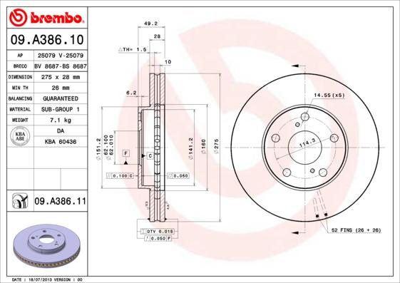 Breco BS 8687 - Спирачен диск vvparts.bg