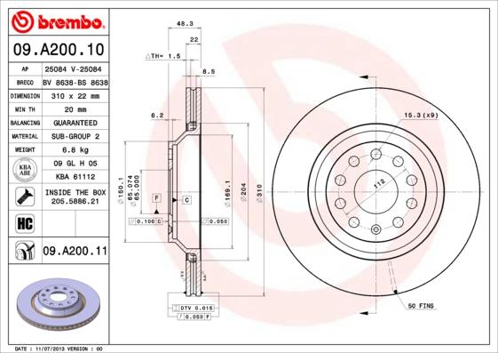 Breco BS 8638 - Спирачен диск vvparts.bg